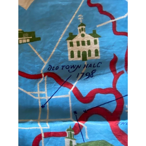 Vtg Tammis Keefe Handkerchief, Wilmington Delaware, Unusual, EUC - Picture 6 of 9